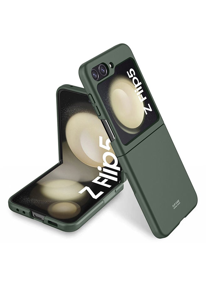 O Ozone حافظة لهاتف سامسونج جالكسي زد فليب 5، غطاء حماية خفيف الوزن من مادة البولي كربونات الصلبة غير اللامعة لهاتف زد فليب 5 5G - أخضر - Image 1