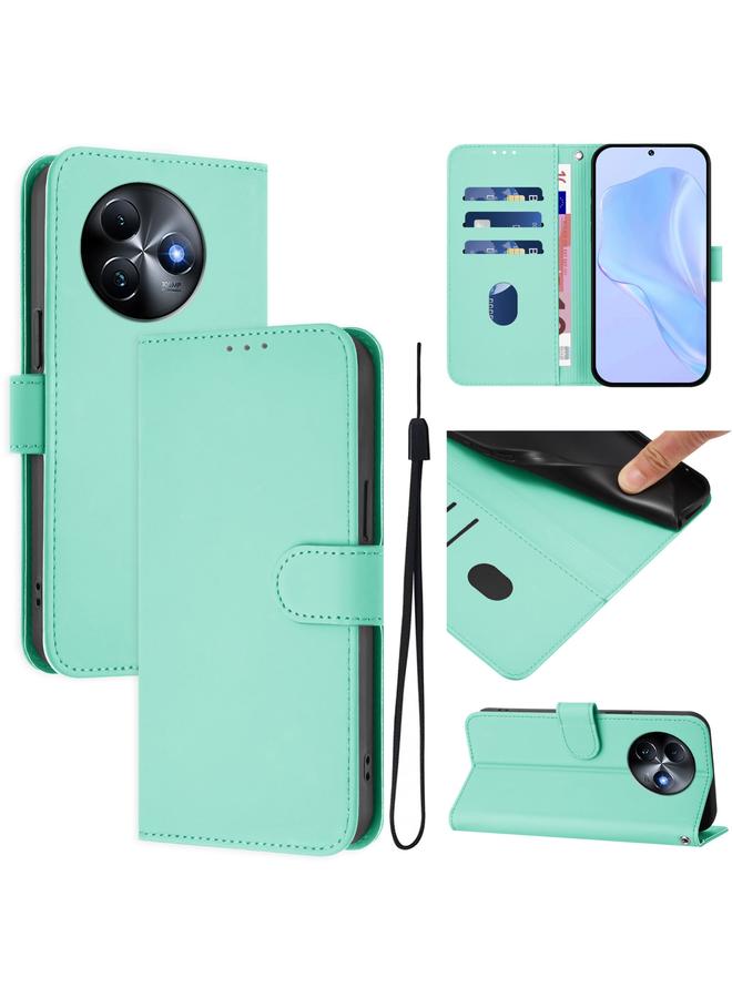 اس-توب جراب لهاتف itel S24 مصنوع من الجلد بلون سادة مع حبل تعليق - Image 1