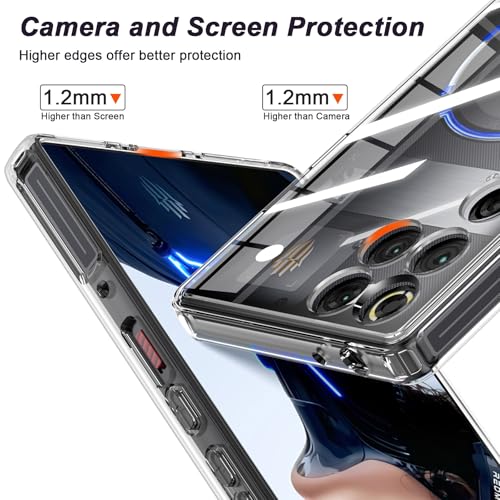 Foluu Slim Fit Case for ZTE Nubia Red Magic 11 Pro/11 Pro+, Hard PC Back & Soft TPU Bumper Protective Shockproof Scratch Resistant Case for Red Magic 11 Pro 2025 (Clear) - Image 2