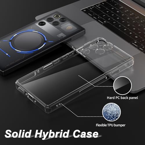 Foluu Slim Fit Case for ZTE Nubia Red Magic 11 Pro/11 Pro+, Hard PC Back & Soft TPU Bumper Protective Shockproof Scratch Resistant Case for Red Magic 11 Pro 2025 (Clear) - Image 3