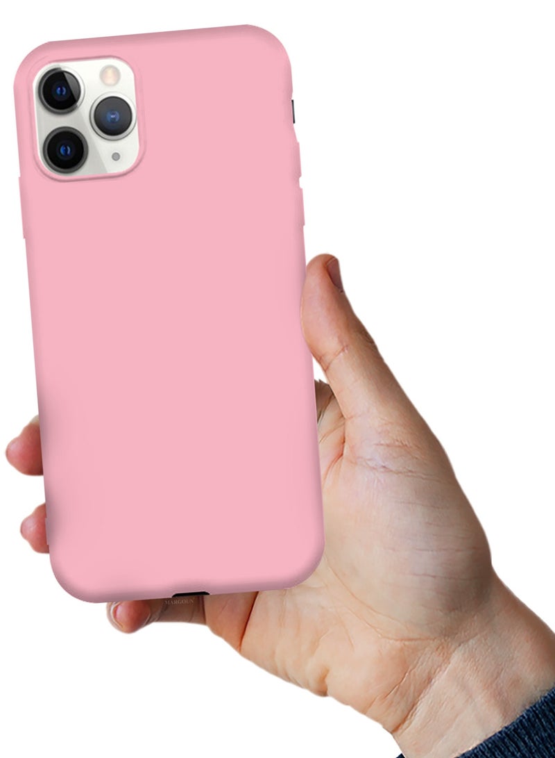 CATANES Soft Silky Silicone Case Cover for Apple iPhone 11 Pro - Full Body Protection - Pink - Image 5