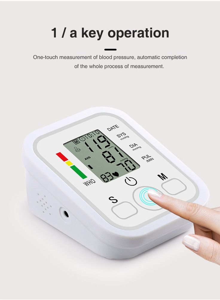 Arabest Portable Blood Pressure Monitor Household Sphygmomanometer Arm Band Type Digital Electronic Tonometer - Image 5