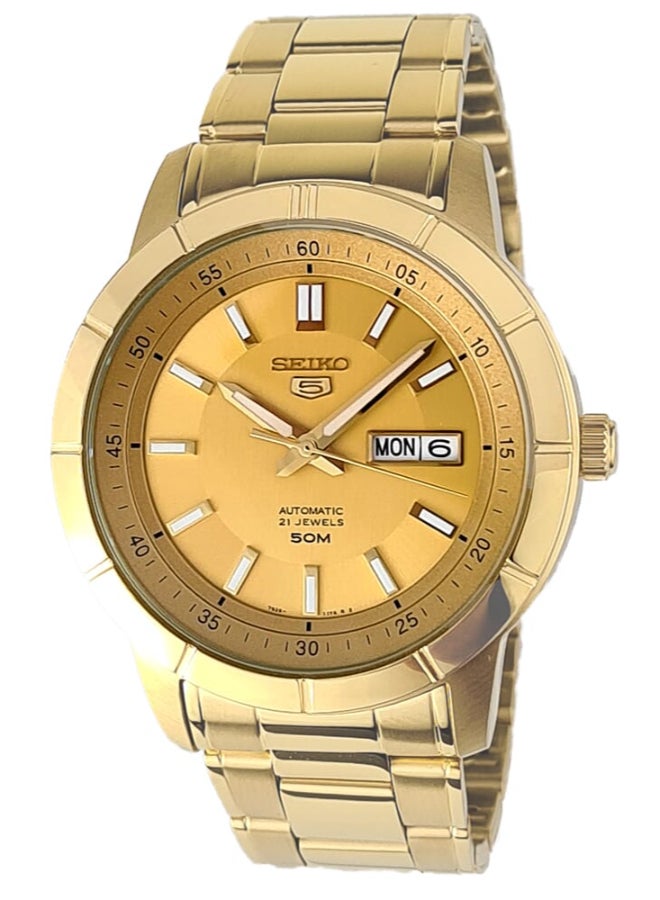 Seiko ساعة كلاسيكية 21 جوهرة 44 مم من الفولاذ المقاوم للصدأ للرجال SNKN62K1 - Image 1