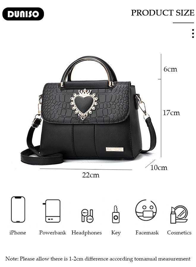 DUNISO Elegant Women's Handbag with Removable Shoulder Strap,Large Capacity Tote Bag Shoulder Bag Fashion Ladies Satchel Bag for Women/Ladies  Office Travel Daily Bag - Image 2