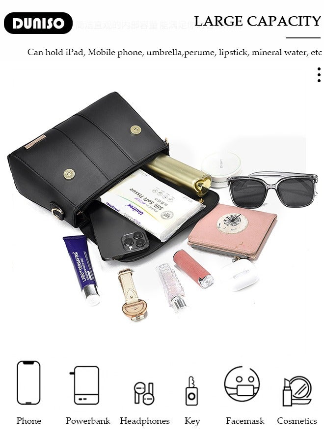 DUNISO Elegant Women's Handbag with Removable Shoulder Strap,Large Capacity Tote Bag Shoulder Bag Fashion Ladies Satchel Bag for Women/Ladies  Office Travel Daily Bag - Image 3