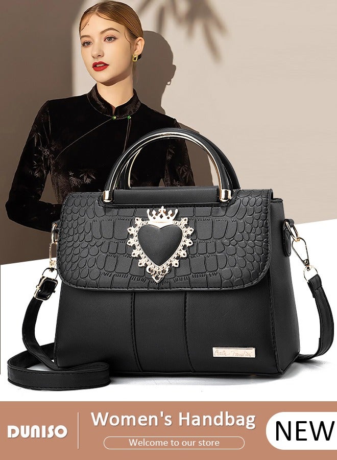 DUNISO Elegant Women's Handbag with Removable Shoulder Strap,Large Capacity Tote Bag Shoulder Bag Fashion Ladies Satchel Bag for Women/Ladies  Office Travel Daily Bag - Image 1