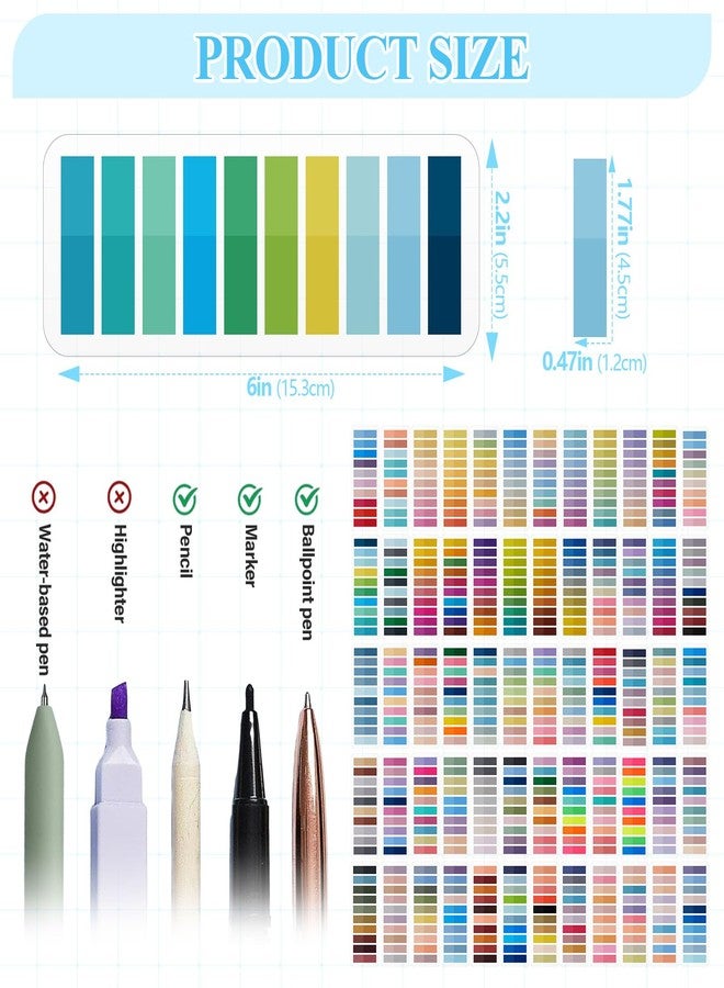 ReliThick 12000 Pcs Sticky Tabs for Books Transparent Sticky Notes with Storage Bag Multicolored Annotation Tabs Writable Page Markers Book Flags Strip for Annotating Reading Supplies Bookish Gift - Image 3