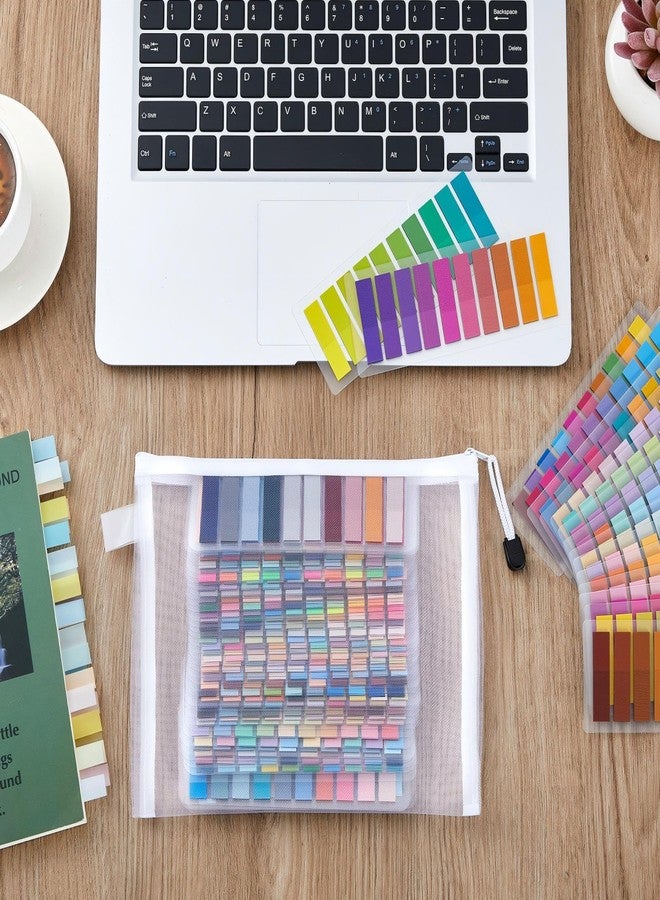 ReliThick 12000 Pcs Sticky Tabs for Books Transparent Sticky Notes with Storage Bag Multicolored Annotation Tabs Writable Page Markers Book Flags Strip for Annotating Reading Supplies Bookish Gift - Image 2