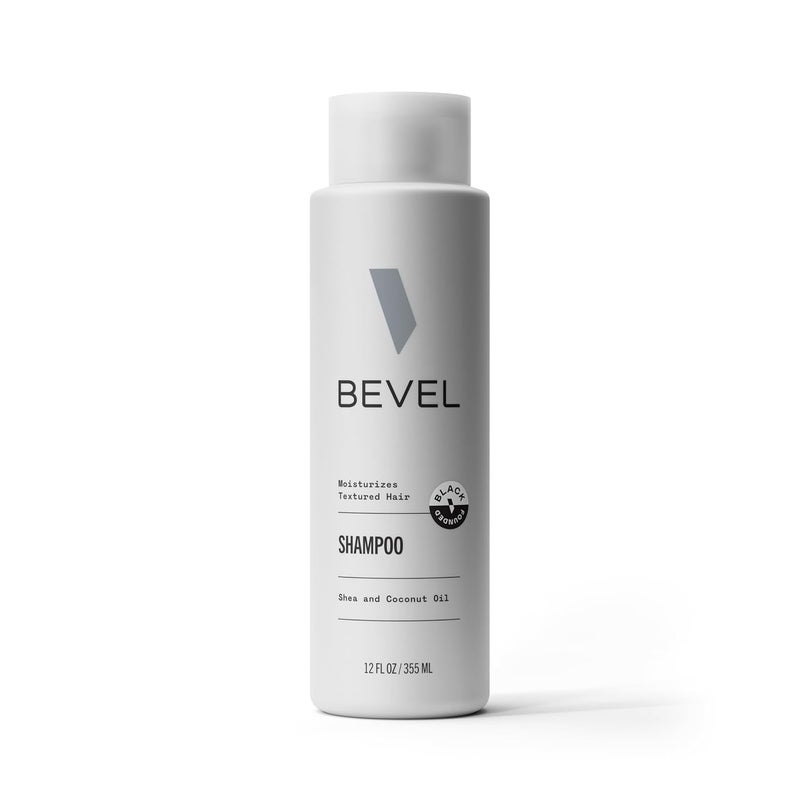 Bevel Shampoo for Men  Sulfate Free Shampoo for Textured Hair with Coconut Oil and Shea Butter Detangles Course Curly Hair 12 Oz