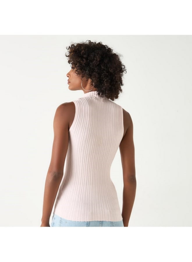 2Xtremz 2Xtremz Ribbed Sleeveless Sweater with High Neck - Image 4