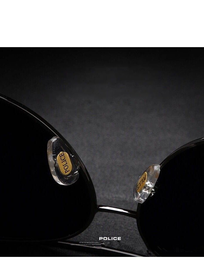 بوليس نظارات شمسية رياضية مستقطبة للرجال للرجال القيادة صيد الأسماك الجري مع حماية من الأشعة فوق البنفسجية 400 نظارات شمسية مع إطار Gunmetal مع عدسات رمادية - Image 2