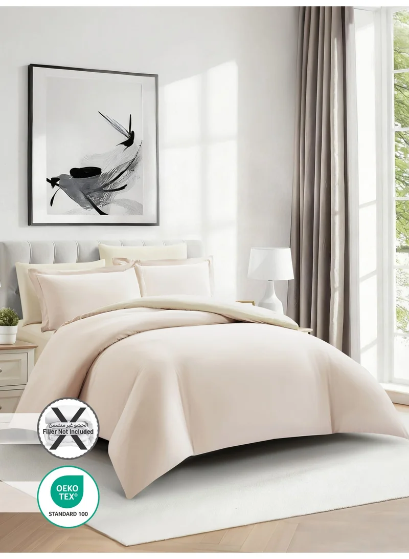 Donetella KING (200x200 cm) Solid Duvet Cover Set, Fits 200 × 200 cm Bed, King Size 6-Piece Set, Brushed Microfiber Without Filler  | Best Price UAE