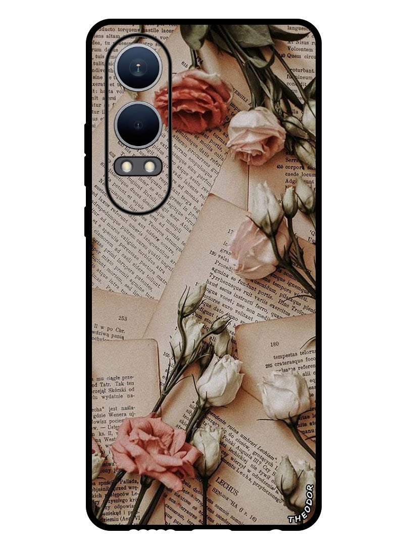 Theodor Protective Case Anti Scratch Shock Proof Bumper Cover For Oppo K12x (China) Books and Flowers - Image 1
