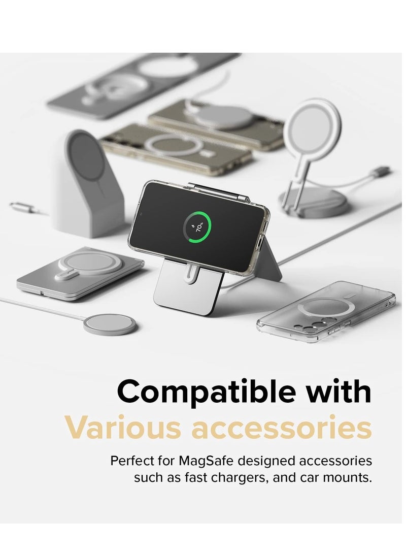 BORTONY Samsung S23 Plus Magnetic Case Clear, Compatible with Magsafe Charging, Slim Fit Protective Phone Case, Anti Yellowing Anti Scratch Hard Back Crystal Clear - Image 5