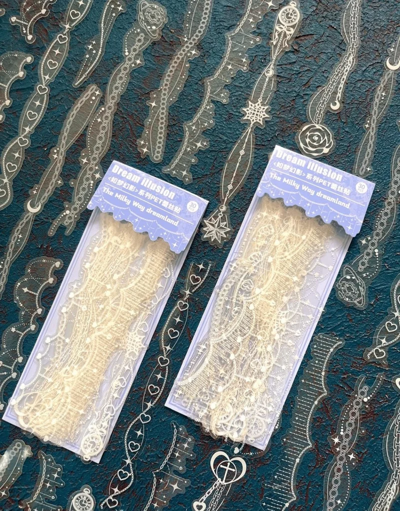 Kağıt Gemi Dükkan Paper Ship Shop Dream Illusion Series The Milky Way Dreamland 30 Pieces Transparent Pet Sticker / Waterproof