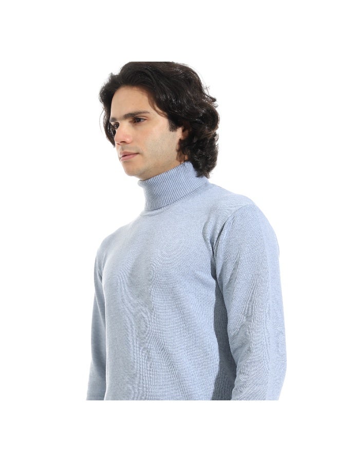 Andora Long Sleeves High Collar Pullover_Light Grey - Image 2