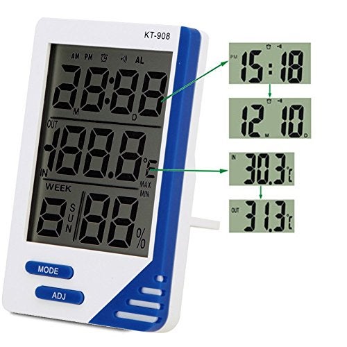 MCP Digital Temperature & Humidity thermometer for Room with probe (KT-908) - Image 2