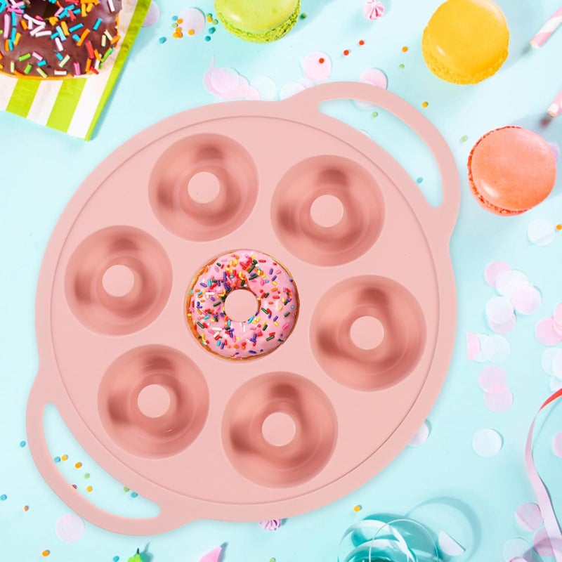 IMIKEYA Silicone Donut Baking Pan Non-stick Donut Mold Cake Making Tool Nordic Color Heat-resistant DIY Bakeware for Home Kitchen - Image 5