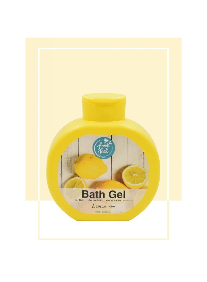 FRESH FEEL Lemon Shower Gel Yellow 750 ML - Image 4