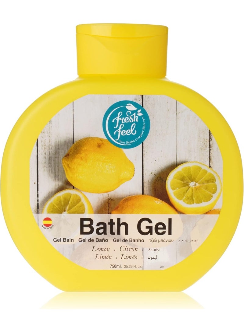 FRESH FEEL Lemon Shower Gel Yellow 750 ML - Image 1