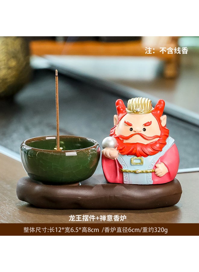 Chinese-style Five-way Of Wealth Zen Incense Censer Zhong Kui Small Ornaments Sandalwood And Aroma Incense Censer Tea Ceremony Meditation Ornaments