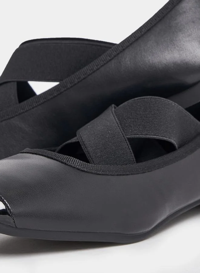 Styli Mary Jane Vintage Square Toe Ballerina Shoes