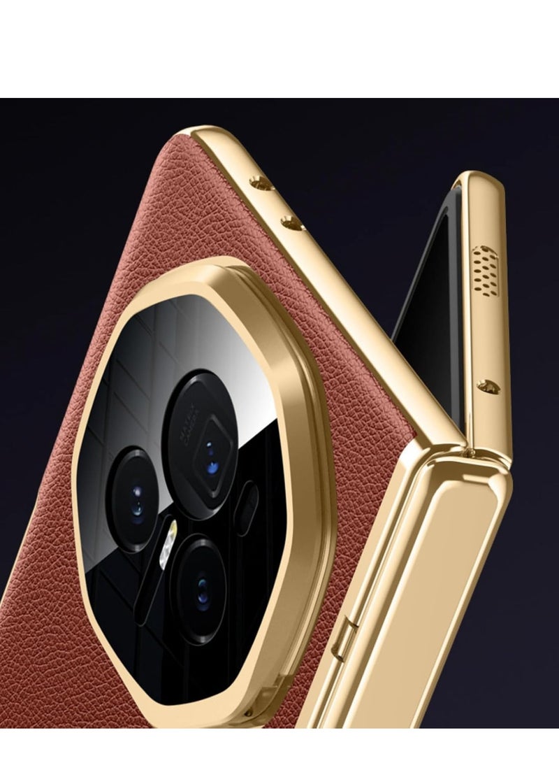 حافظة هاتف هونر ماجيك V3، واقي شاشة مدمج، حماية للكاميرا والمفصلة، حامل مبتكر، حافظة هاتف جلدية مقاومة للسقوط (أسود، لماجيك V3) - Image 5