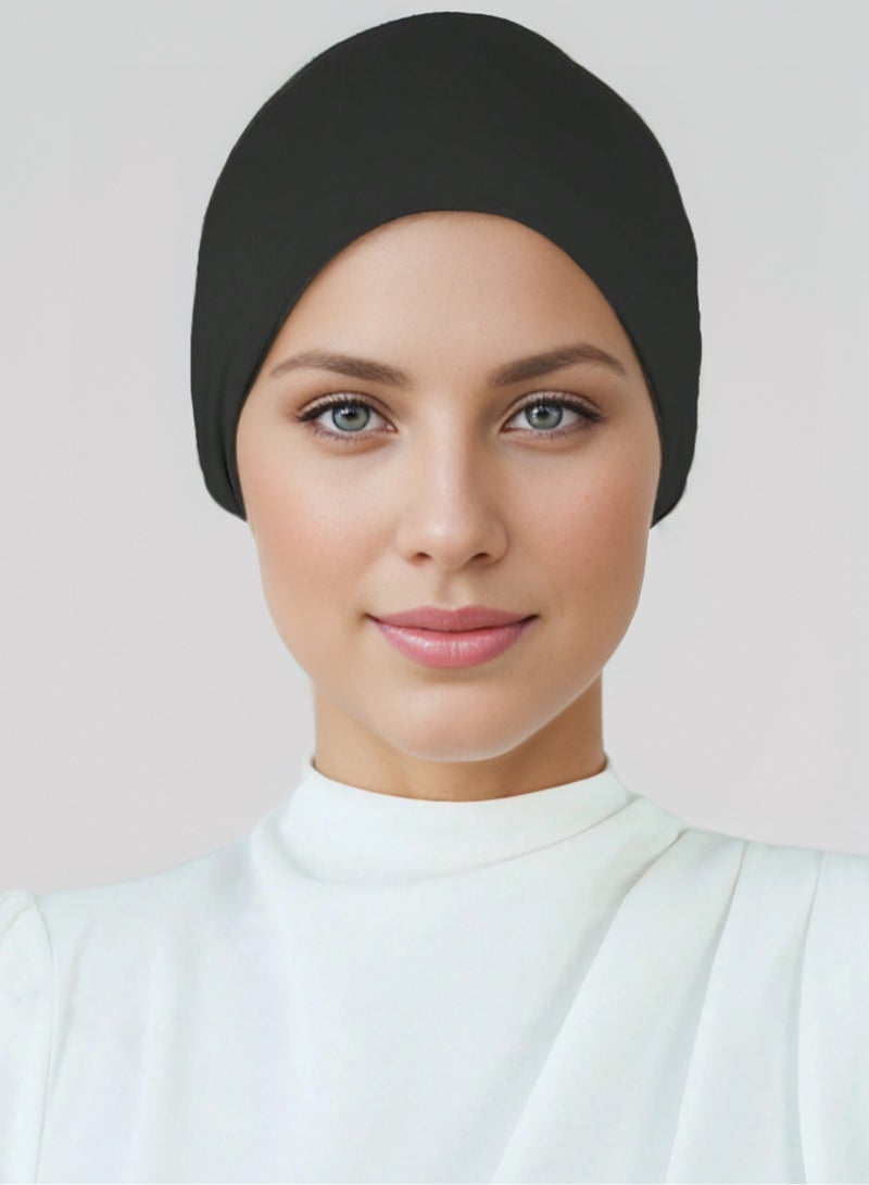 Women Hijab Head Cover Sport Undercap Women Anti-Slip Sweat-Absorbent Wide Brim Turban Hat  Wear Women Abaya Accessories  - Image 4