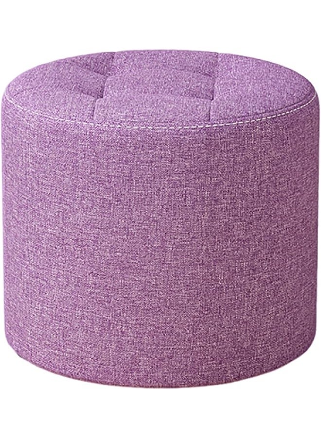Small footstool, cotton and linen sofa ottoman, wardrobe ottoman, for bedroom, removable footstool for living room, 32 x 32 x 28 cm - Image 1