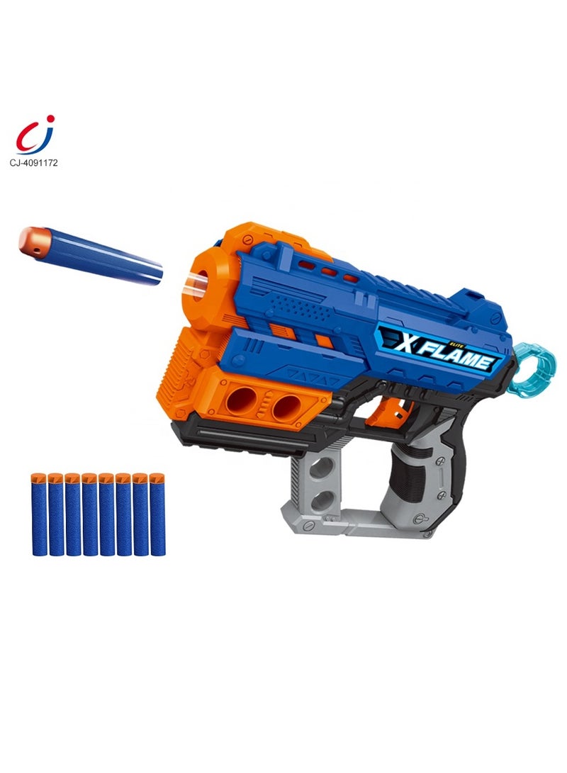 Foam Blaster Gun Toy With 8 Bullets - Blue - Image 1