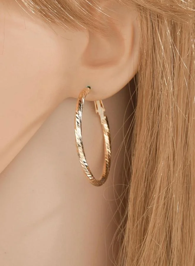 Take Two Take Two Set of 8 - Gold Tone Hoop Earrings
