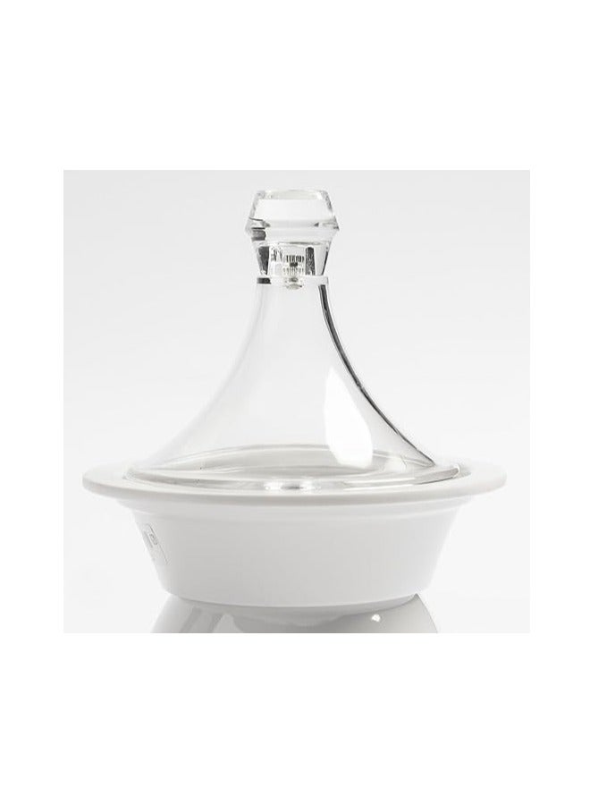 Master Gold Serving Dates & Fruits & Folk Food Dish Made Of Premium Melamine & Safe Healthy With Clear Cover From Unbreakable Acrylic | White Tamria With Transparent Lid Multi Sizes (15 cm)  - Image 3