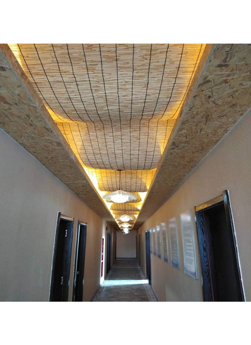 LINGWEI Bamboo Blind Window Curtain Natural Bamboo Blind Sun Shade For Balcony Roller Blind Window Curtain For Indoor Outdoor  - Image 4