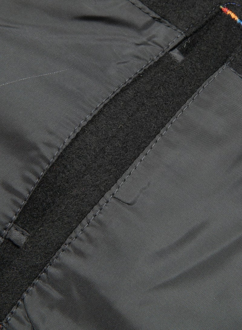 Loquat Men's Wool Blend Full Length Trench Coat Long Wool Overcoat Winter Windbreaker Black  - Image 5