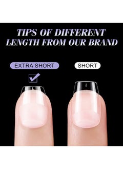 gelike ec Extra Short Soft Gel Nail Tips Kit For Soak Off Nail Extensionsfull Covercoffin Shapedprebuff Pmma Resinclear Ultrathin Design15 Sizes240 Pieces  - Image 3