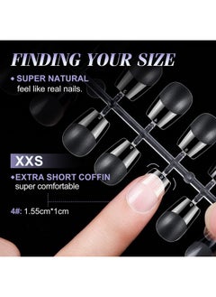 gelike ec Extra Short Soft Gel Nail Tips Kit For Soak Off Nail Extensionsfull Covercoffin Shapedprebuff Pmma Resinclear Ultrathin Design15 Sizes240 Pieces  - Image 2