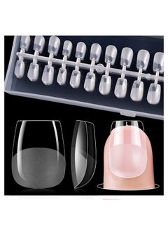 gelike ec Extra Short Soft Gel Nail Tips Kit For Soak Off Nail Extensionsfull Covercoffin Shapedprebuff Pmma Resinclear Ultrathin Design15 Sizes240 Pieces  - Image 1