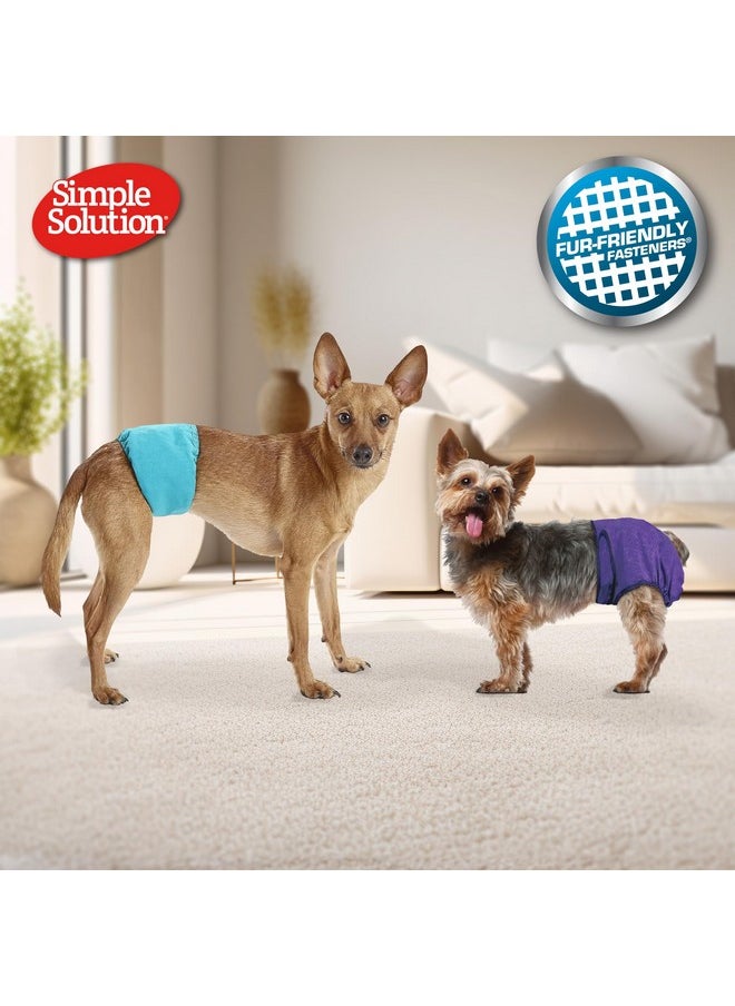 Simple Solution Simple Solution Washable Male Dog Diapers | Absorbent Male Wraps with Leak Proof Fit | Excitable Urination, Incontinence, or Male Marking | 1 Reusable Dog Diaper Per Pack, Whites & Tans, Large (11242)  - Image 2