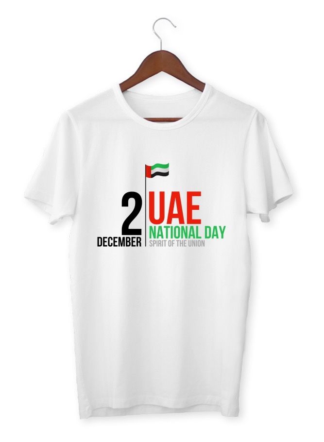 Mens Soft Tshirt Printed Uae 2 Dec National day  - Image 2