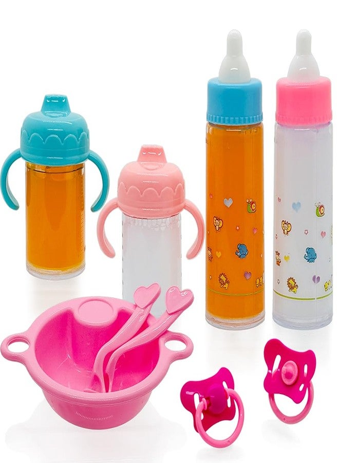 SAIBURAZ Baby Doll Bottle Accessories Toys Baby Doll Magic Bottles Playset Disappearing Bottles with Pacifier for Little Girls (Big Set(for 12-18" Doll)) - Image 1