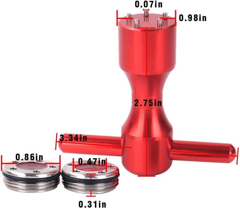 Hi-Star 2Pcs Golf Custom red Weights + Red Wrench for Titleist Scotty Cameron Putters - Image 2