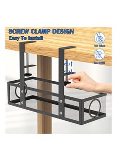 Y&D Table Wire Management Tray, Under Desk Cable Upgraded Cord Organizer Tray for Office and Home  - Image 5