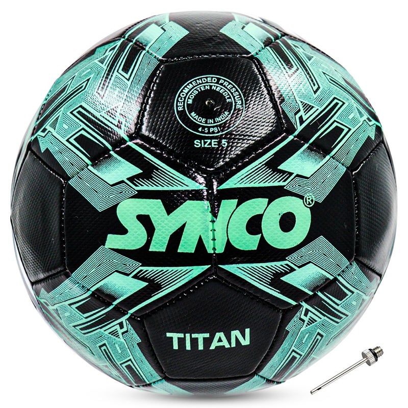 synco Football Titan | Football for Training | PVC Machine Stitched | 32 Panel | Suitable for Soft & Grass Ground | Soccer Ball Size 5 - Image 1
