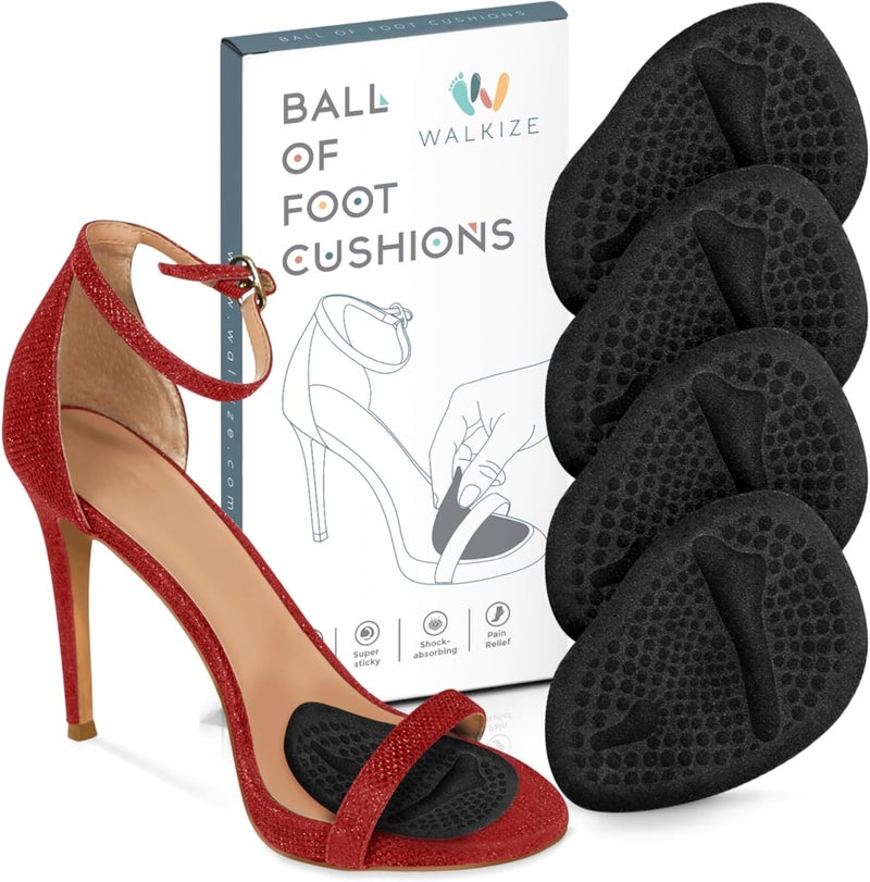 Walkize Metatarsal Pads for Women - Ball of Foot Cushions (2 Pairs) for All Day Comfort and Pain Relief - Image 1