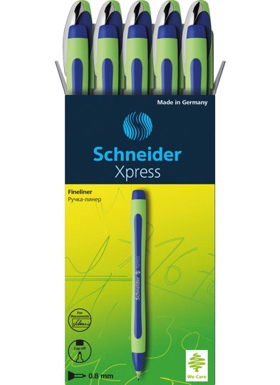 Xpress 0.8 Mm Fiber Tip Pen Blue Box of 10