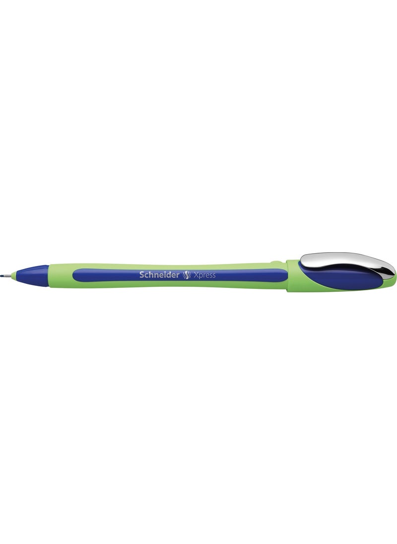 Schneider - Xpress 0.8 Mm Fiber Tip Pen Blue Box of 10 - Image 1