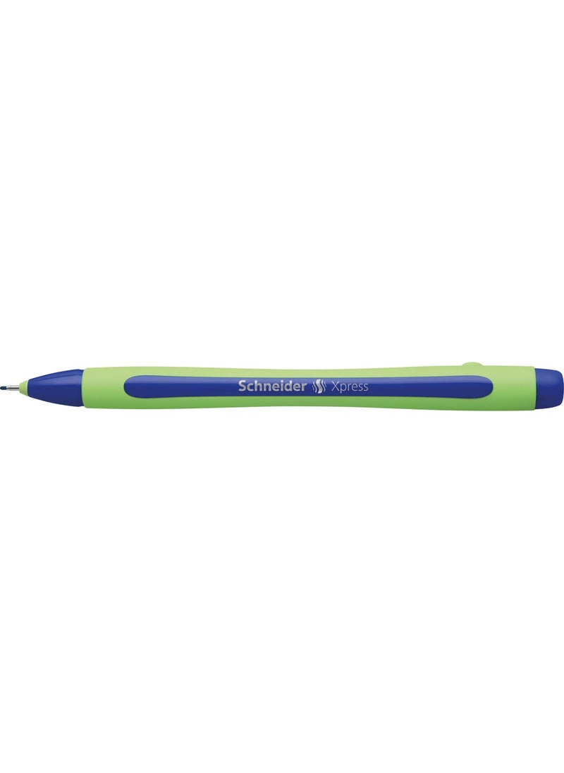 Schneider - Xpress 0.8 Mm Fiber Tip Pen Blue Box of 10 - Image 1
