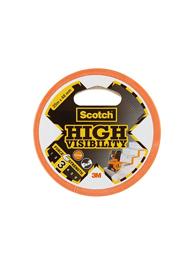 Scotch  Scotch Universal Duct Tape High visibility Repair Canvas 48mmx25m, 1 roll/pack | Orange color | For general purpose | Holds quickly and reliably | For everyday repairs and projects  - Image 2