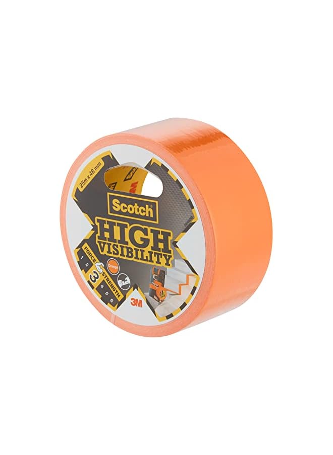 Scotch  Scotch Universal Duct Tape High visibility Repair Canvas 48mmx25m, 1 roll/pack | Orange color | For general purpose | Holds quickly and reliably | For everyday repairs and projects  - Image 3