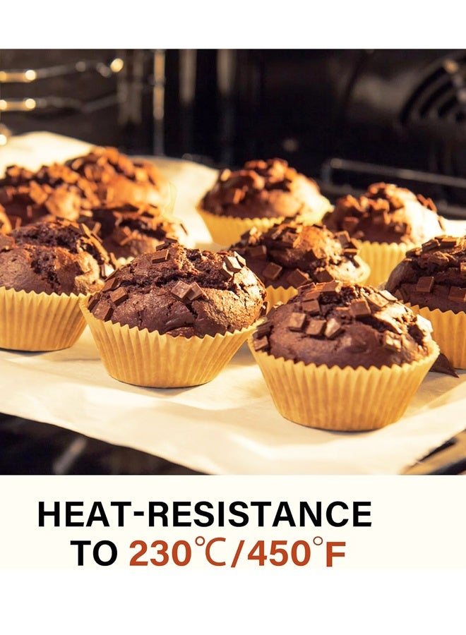 200pcs Greaseproof Parchment Muffin Liners, Food-grade Baking Cups for Cupcakes, Muffins, Nuts - Image 3